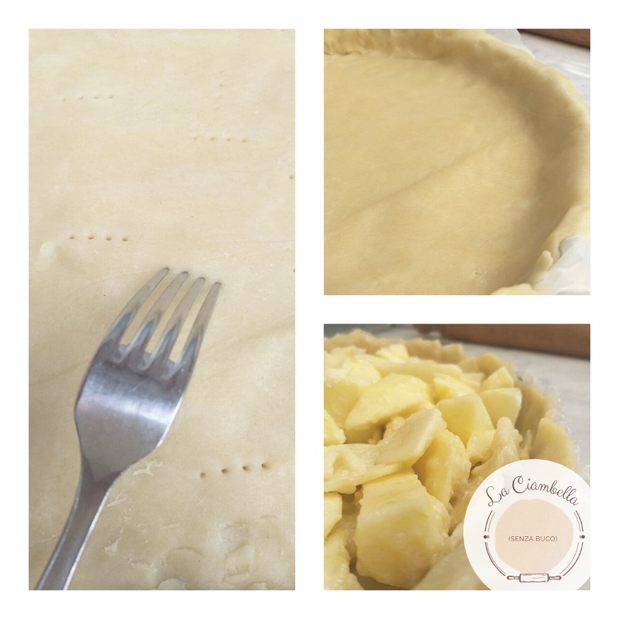 Sistemazione e farcitura della pasta brisè