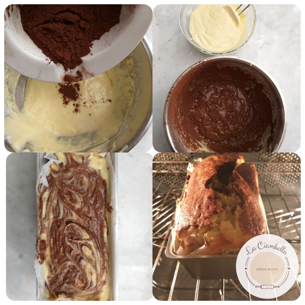 Preparazione Plumcake marmorizzato allo yogurt