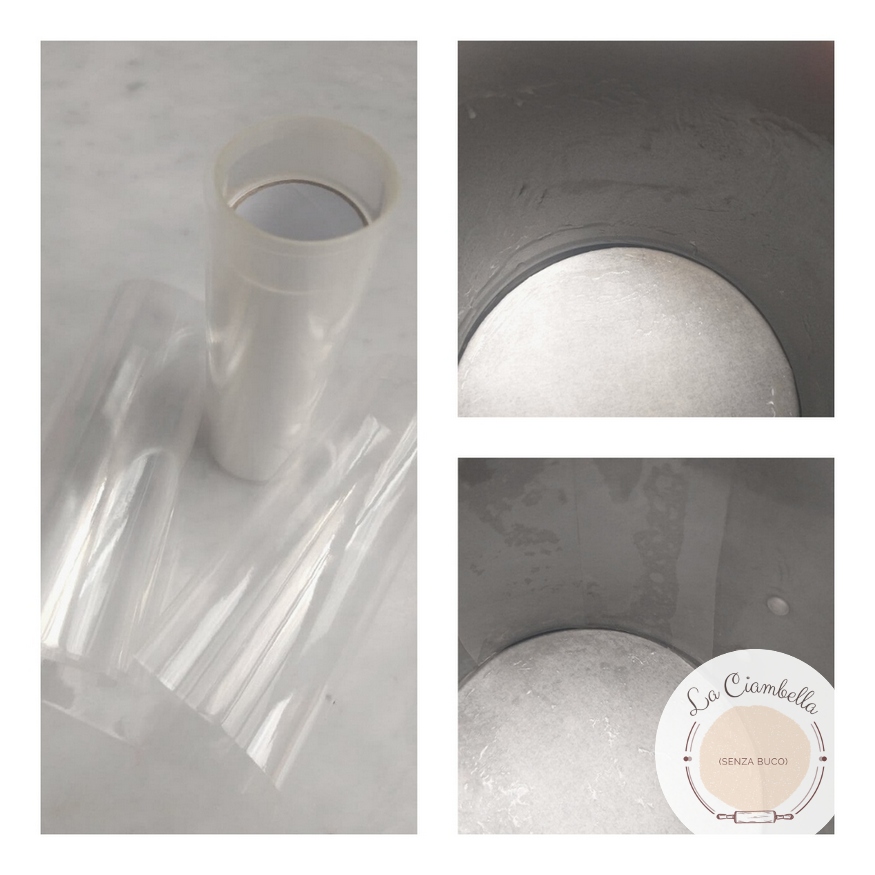 Preparazione del tegame con acetato