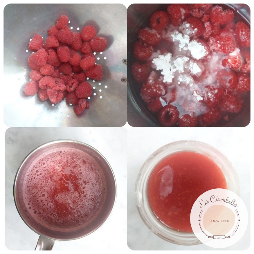 Preparazione gelée al lampone