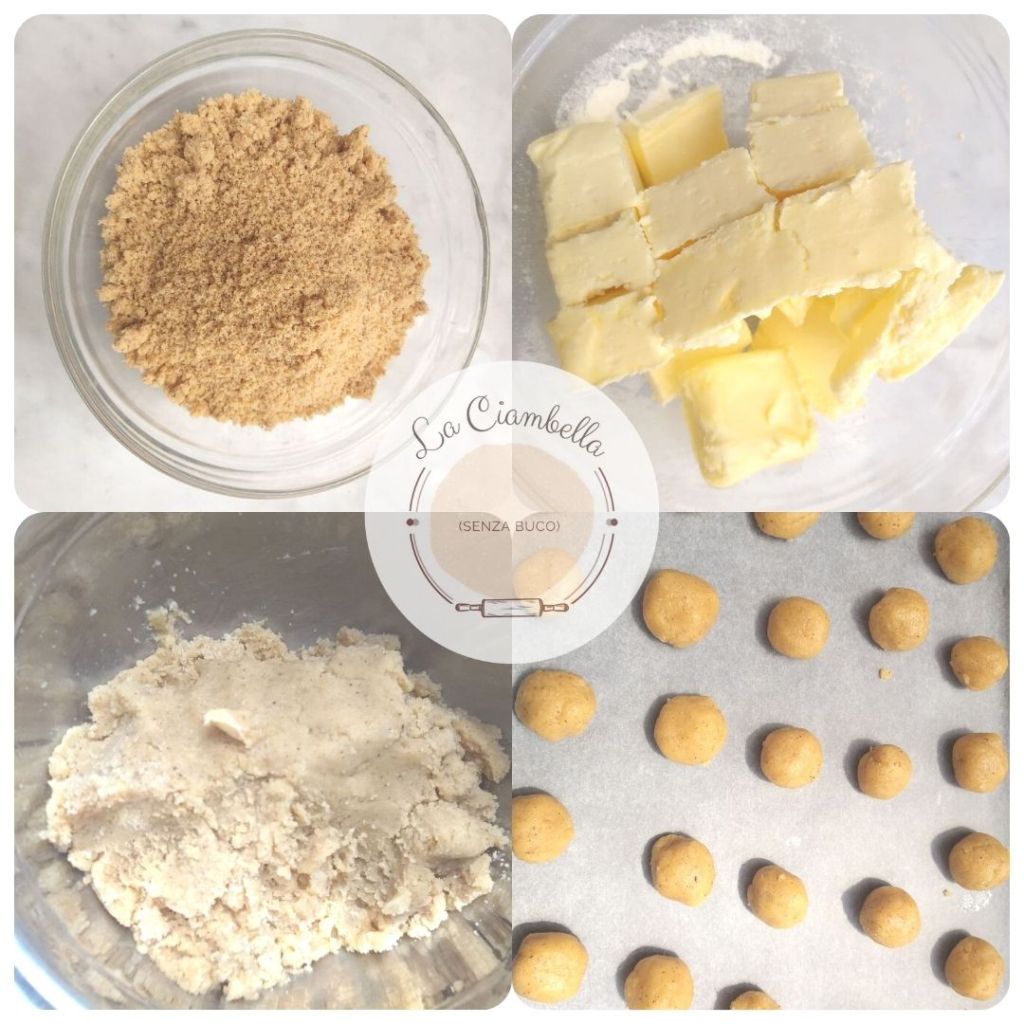 Preparazione dei baci di dama rustici alle nocciole