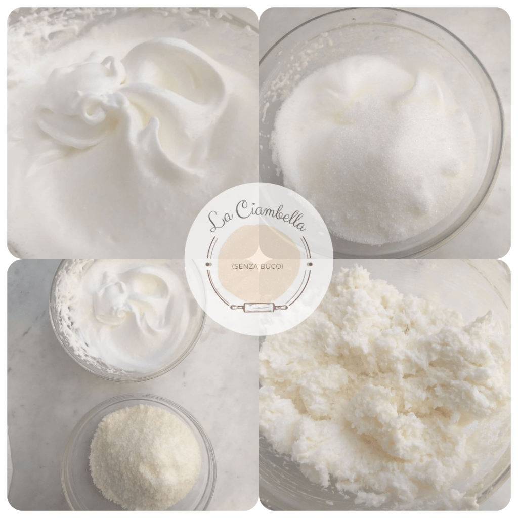 preparazione dei dolcetti al cocco