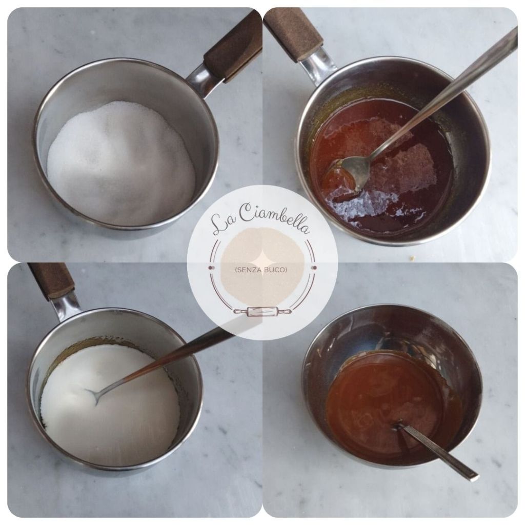 Preparazione della salsa al caramello salato