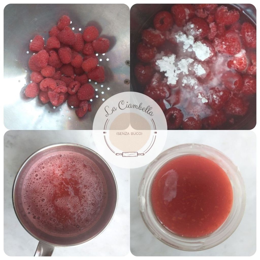 Preparazione della gelee al lampone