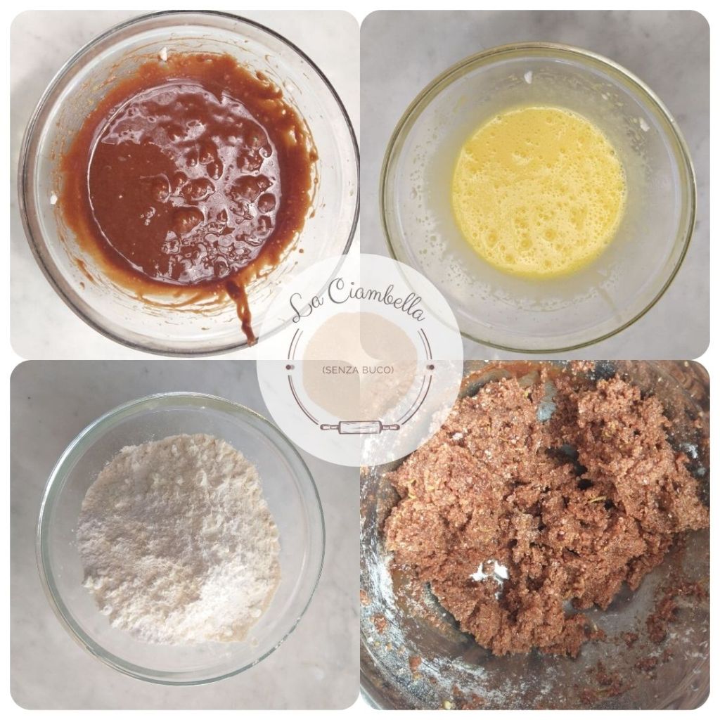 Preparazione della torta caprese