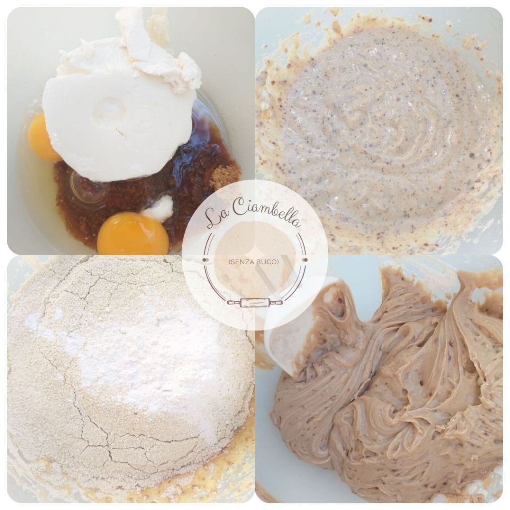 Preparazione del Plumcake castagne e ricotta