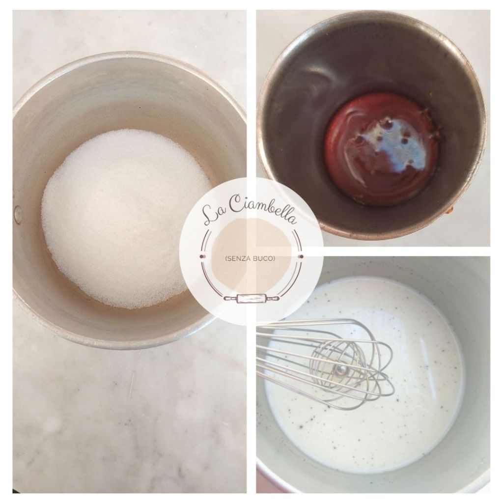 Creme caramel - preparazione caramello e bollitura latte