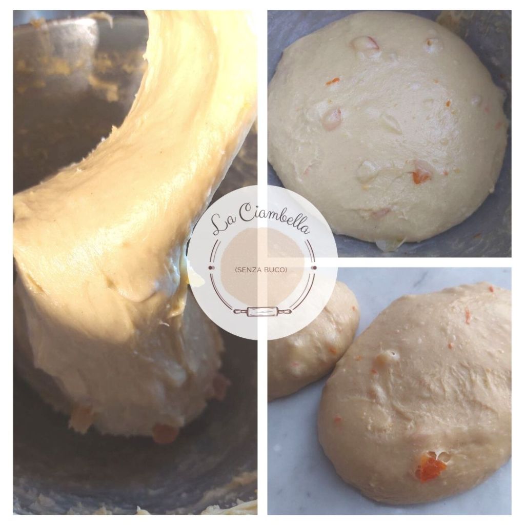 Colomba incordatura del secondo impasto e divisione corpo e ali