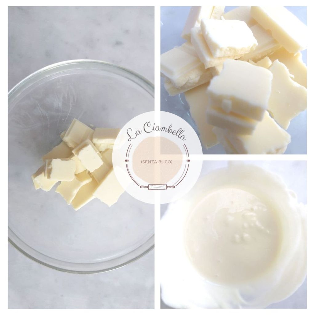 Base di cioccolato bianco croccante