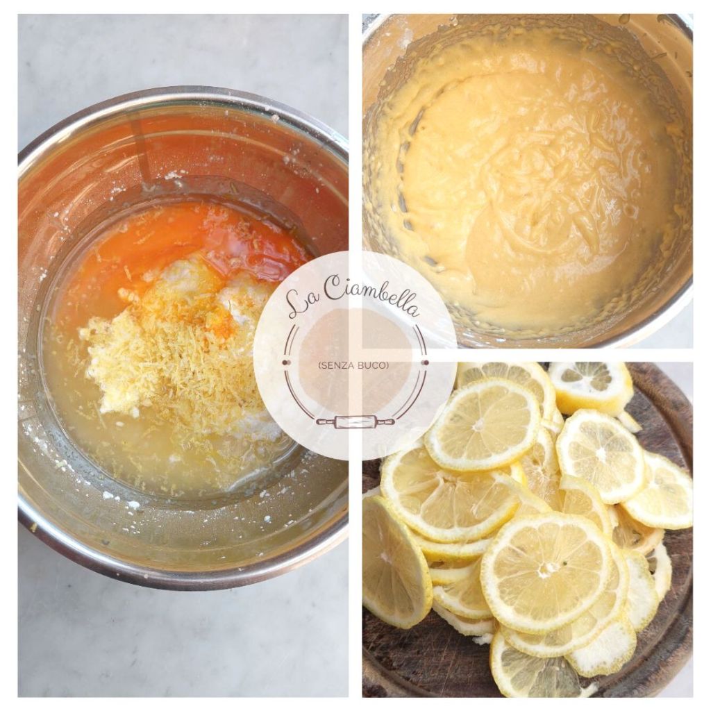 Preparazione della torta al limone